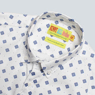 Sunny Bell Studios - Oxford Shirt - White Diamond Print