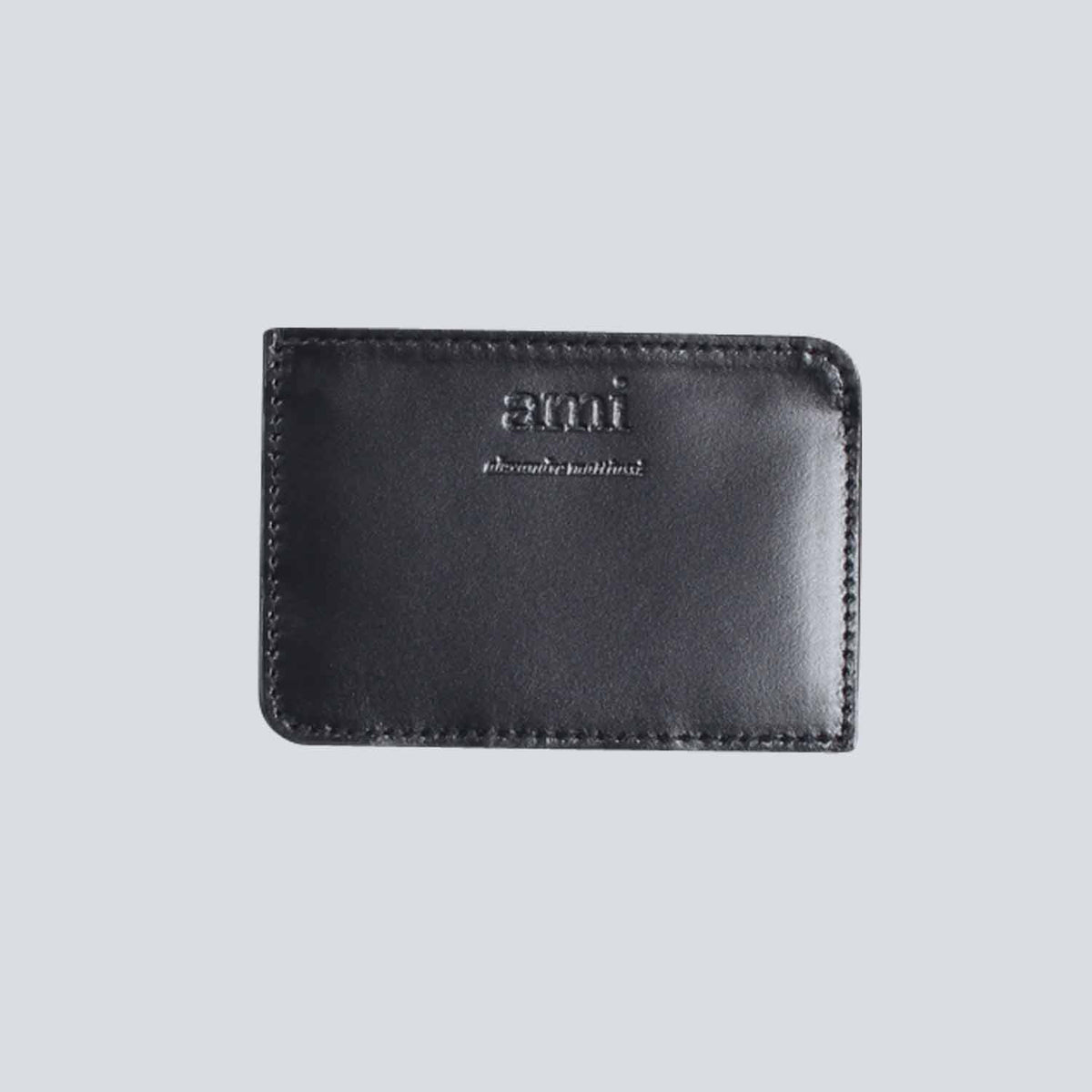 AMI - Smooth Leather Card Holder - Black