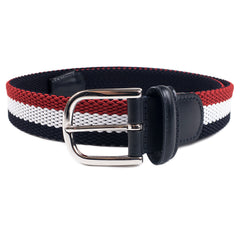 Anderson's - Woven Textile Belt Striped - Navy/White/Red