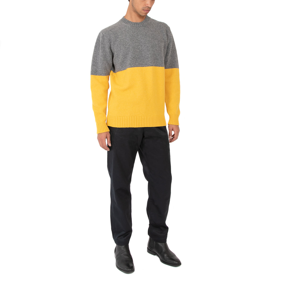 Country of Origin - Updown Lambswool Crew - Yellow