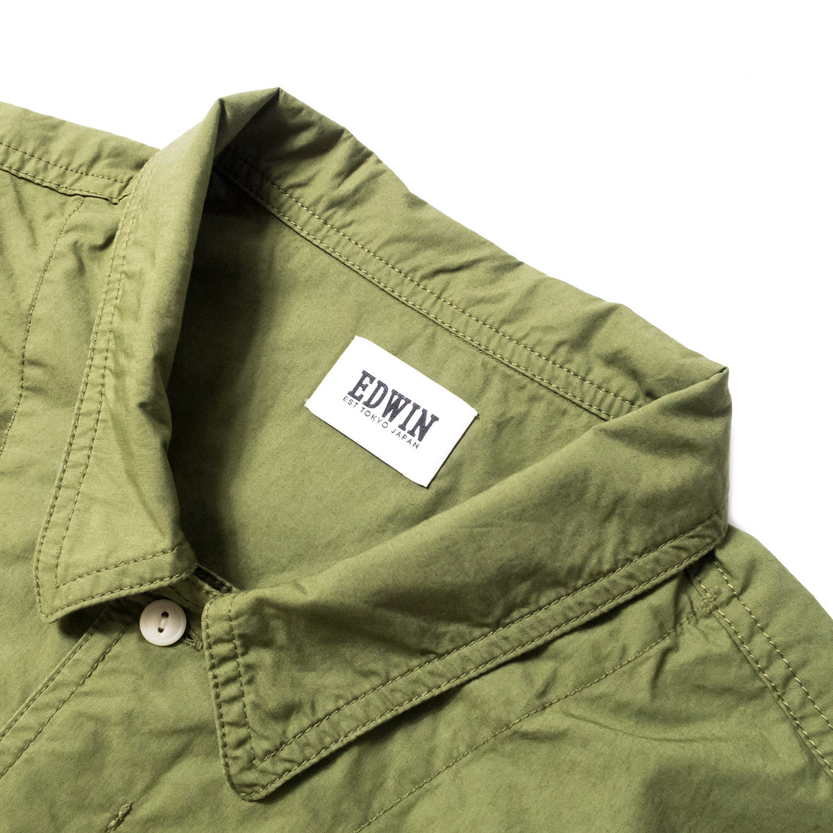 Edwin - Corporal Shirt - Military Green