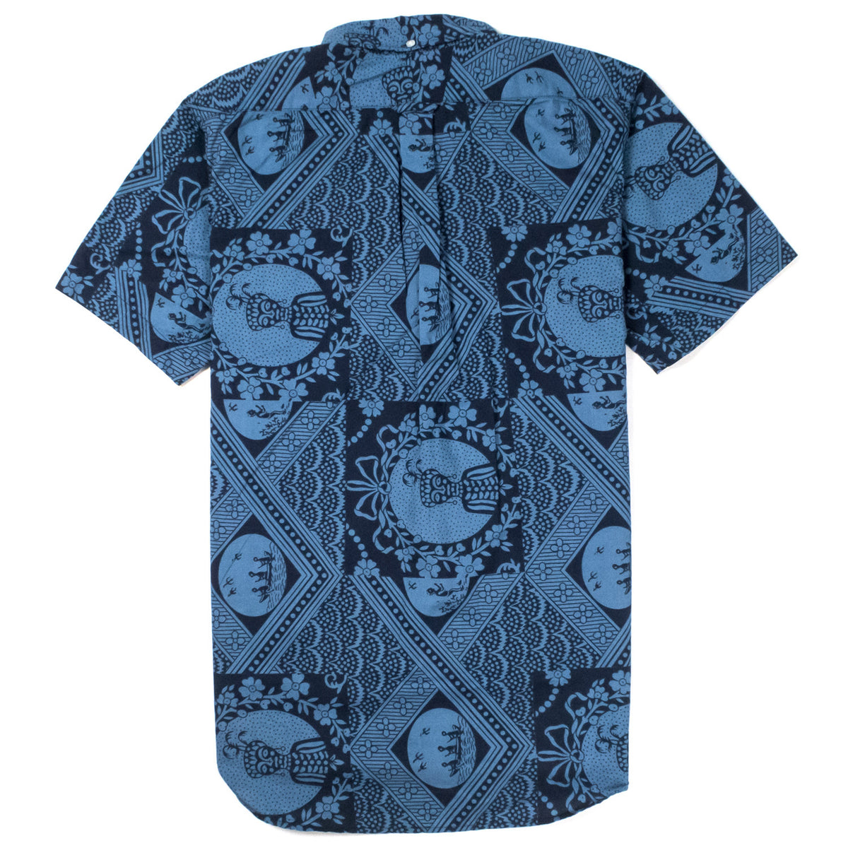 Engineered Garments - Popover BD Shirt - Blue/Navy Ethnic Print