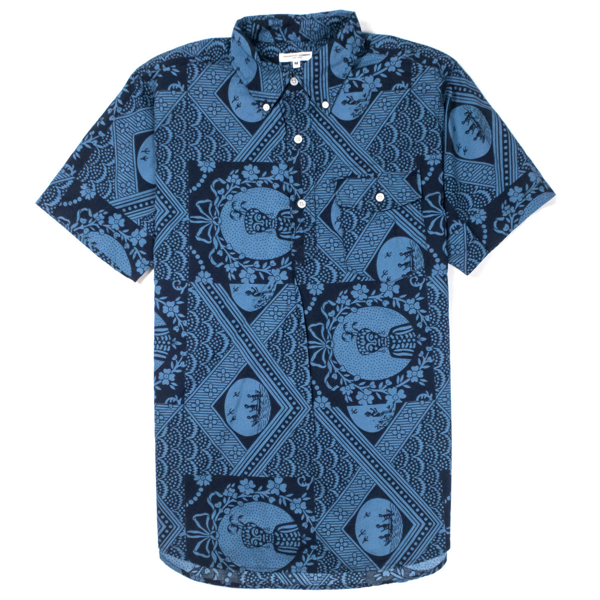 Engineered Garments - Popover BD Shirt - Blue/Navy Ethnic Print