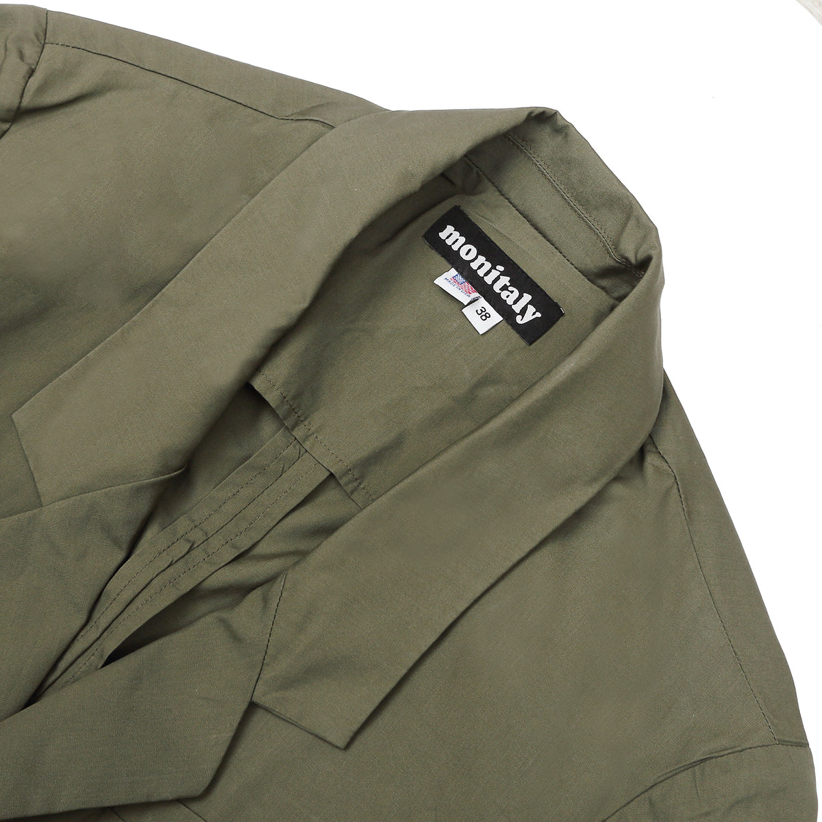 Monitaly - Dropped Lapel Blazer - Olive