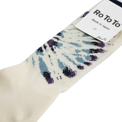 Rototo - Tie Dye Pattern Socks - Purple/Blue